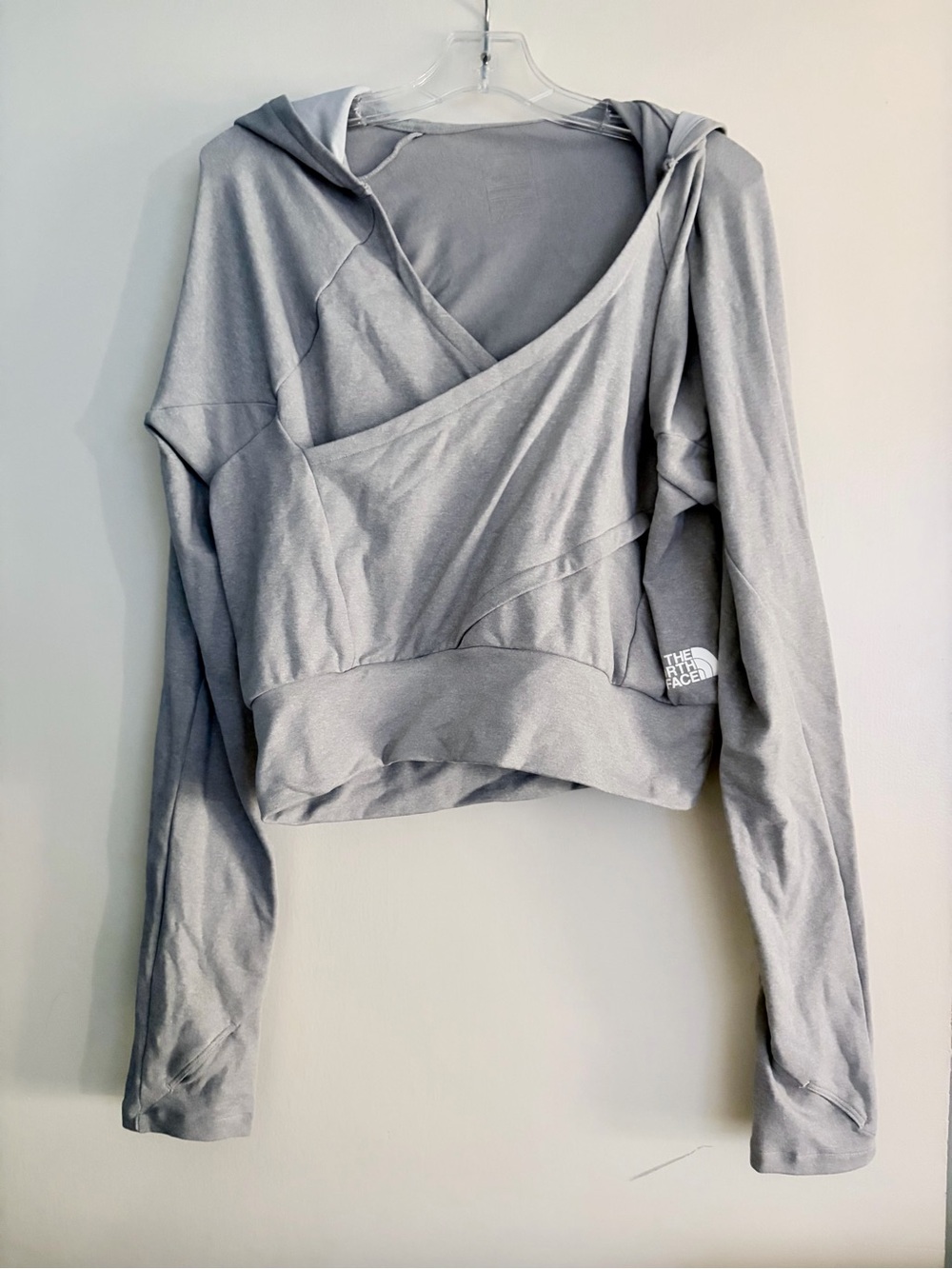 TNF Gray Crossover Cropped Hoodie